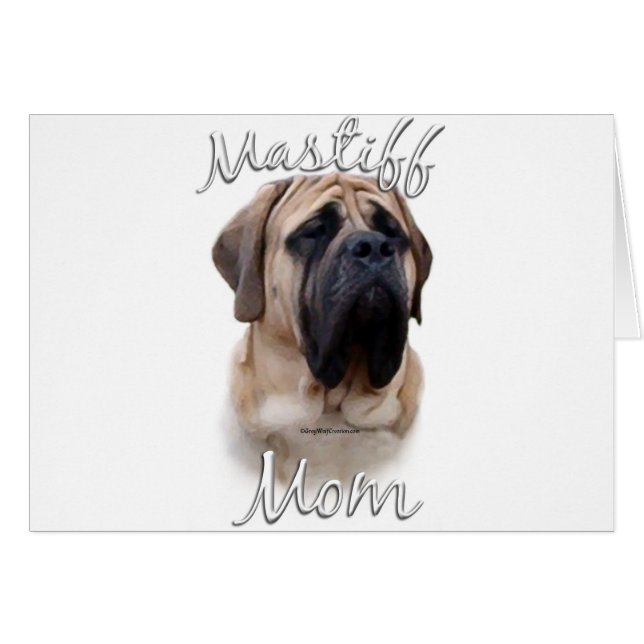 Cartão Mastiff (afeto) Mãe 2 (Frente Horizontal)