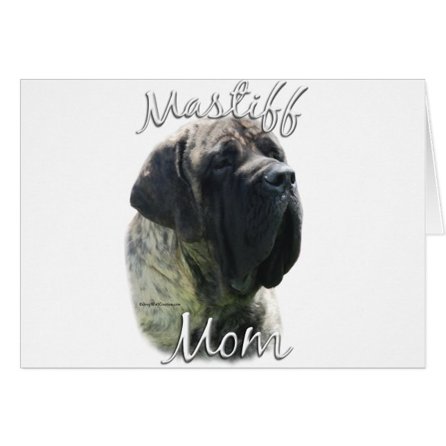 Cartão Mastiff (brindle) Mãe 2 (Frente Horizontal)