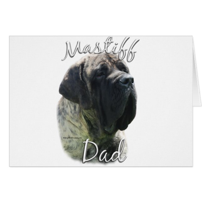 Cartão Mastiff (brindle) Pai 2 (Frente Horizontal)