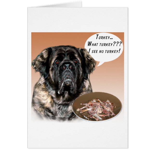 Cartão Mastiff (fluffy) Turquia (Frente)