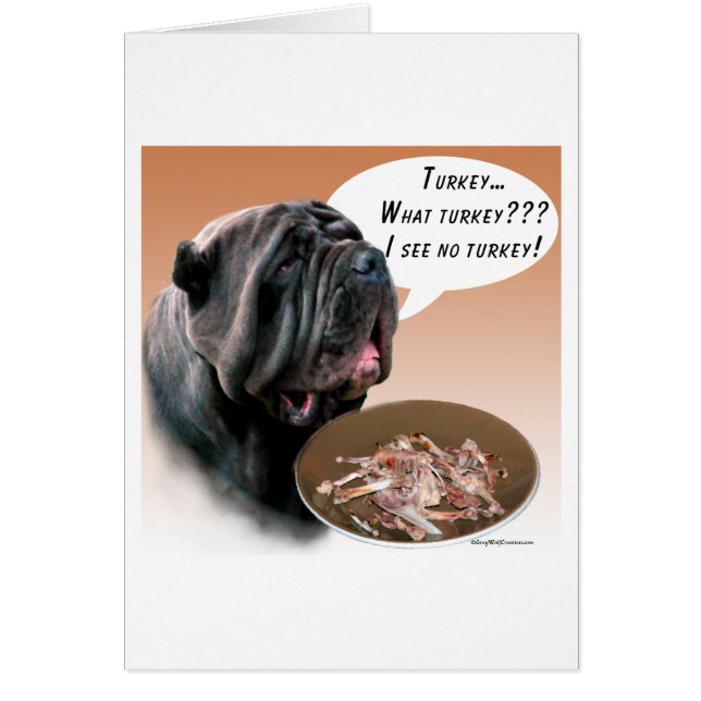 Cartão Mastiff napolitano Turquia (Frente)