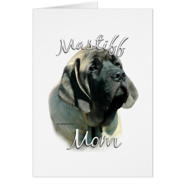 Cartão Mastiff (pup) Mãe 2 (Frente)