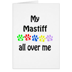 Cartão Mastiff Walks Design