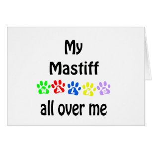 Cartão Mastiff Walks Design