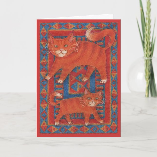Cartão Mat Cats "Happy Birthday" greetings card (Frente)
