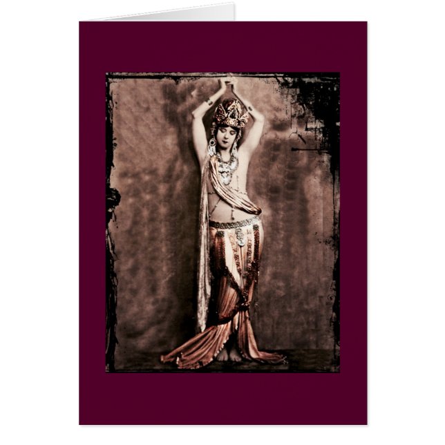 Cartão Mata Hari Belly Dancer Costume (Frente)