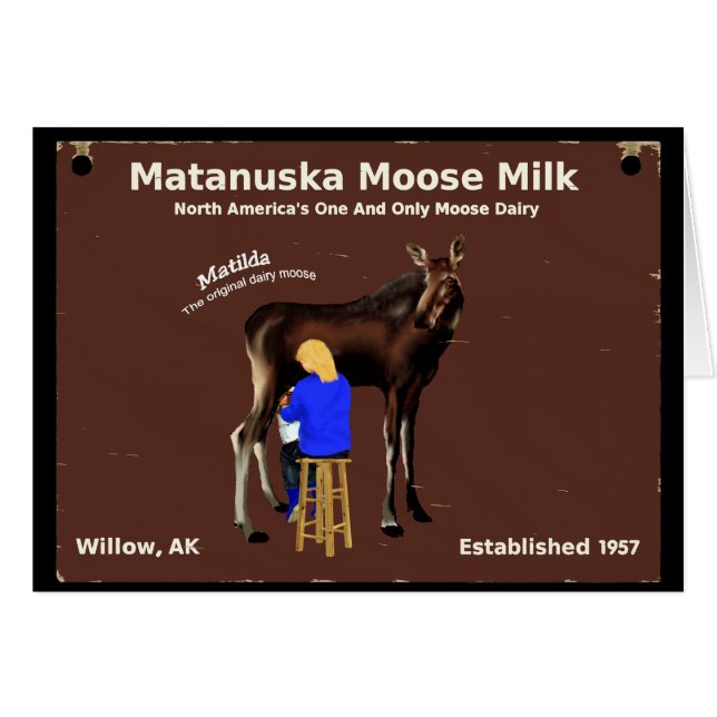 Cartão Matanuska Moose Milk (Frente Horizontal)
