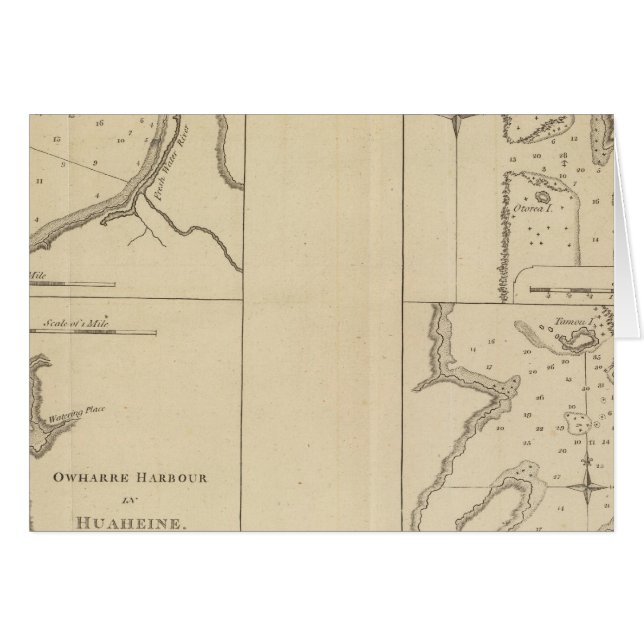 Cartão Matavia Bay, Otaheite, Taiti (Frente Horizontal)
