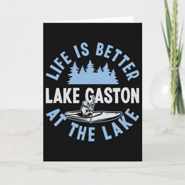 Cartão Matching Lake Gaston Vacation Life Is Better At Th (Frente)