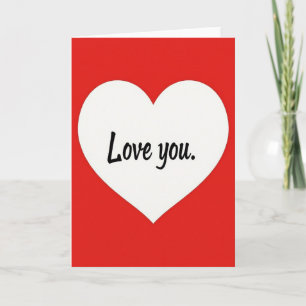 Cartão Mate de Coração Amor Minimalista