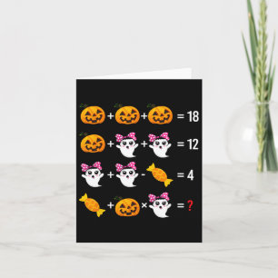 Cartão Matemática Da Abóbora Matemática No Halloween Cu