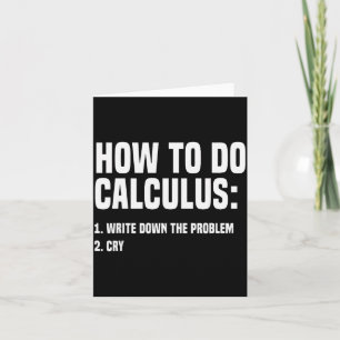 Cartão Matemática Divertida Como Fazer Cálculo Álgebra Di