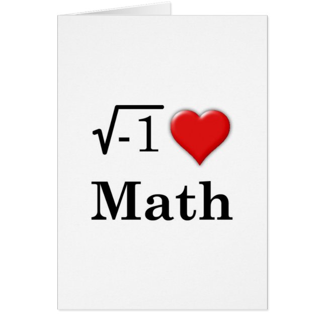 Cartão Matemática do amor (Frente)