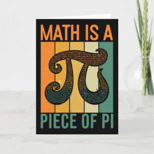 Cartão Matemática É Um Pedaço De Pi Retro Pi Dia Professo