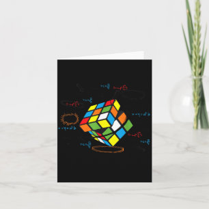 Cartão Matemática Legal Cubo Rubik Rubix Rubics Jogador M