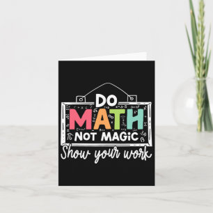 Cartão Matemática Não Magia Engraçada Professora De Matem