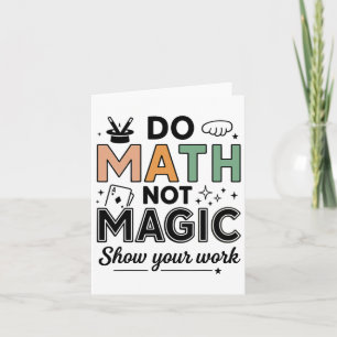 Cartão Matemática Não Magia Engraçada Professora De Matem