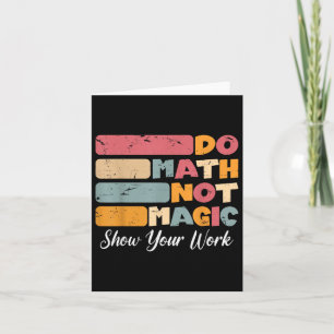 Cartão Matemática Não Magia Engraçada Professora De Matem