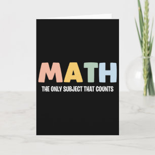 Cartão Matemática o Único Assunto Que Conta - Chá de Mate