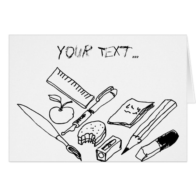 Cartão Material de Ensino... (Frente horizontal)