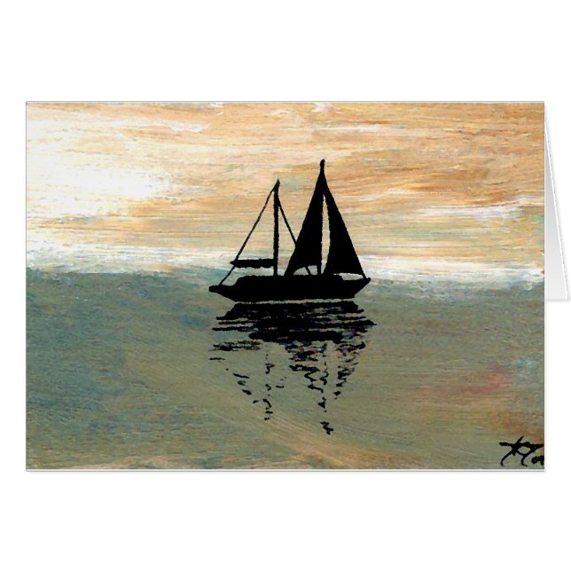 Cartão Material do oceano de CricketDiane das reflexões (Frente Horizontal)