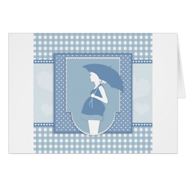 Cartão maternidade azul (Frente Horizontal)