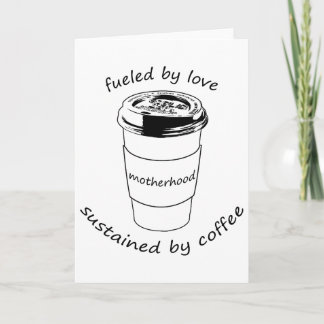 Cartão Maternidade (Notecard Vazio): Amor e Café