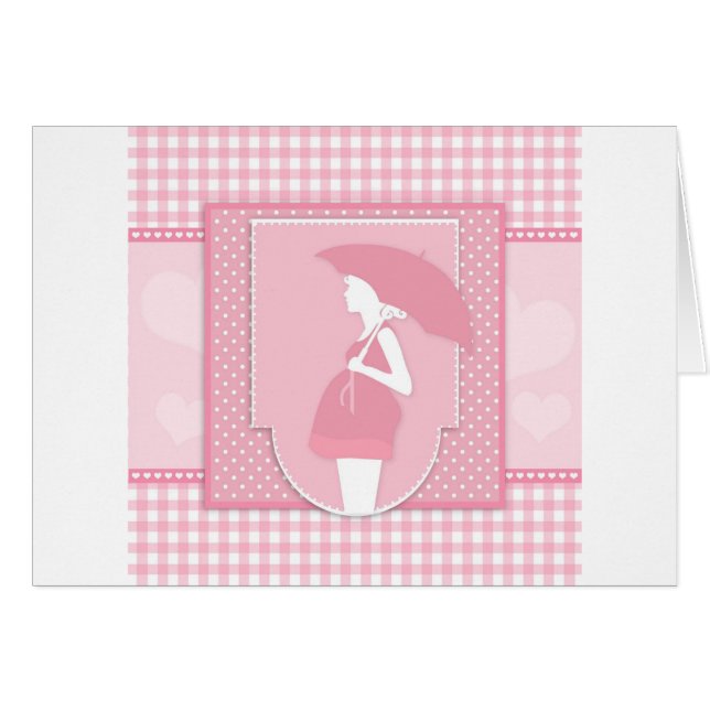 Cartão maternidade rosa (Frente Horizontal)