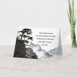 Cartão Mateus 13:11 Segredos do Reino do Céu