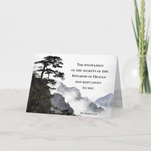Cartão Mateus 13:11 Segredos do Reino do Céu
