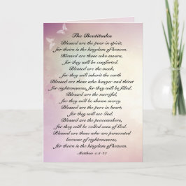 Cartão Mateus 5:3-10 Beatitudes Sermão no Monte