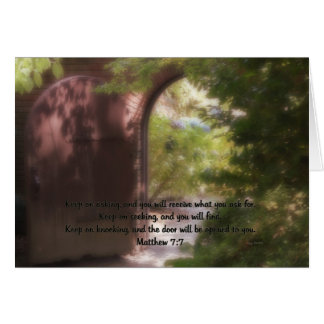 Cartão Mateus 7:7
