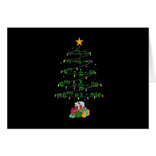 Cartão Math Christmas Tree Lights Maastricht Teacher Xmas