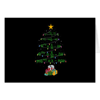 Cartão Math Christmas Tree Lights Maastricht Teacher Xmas