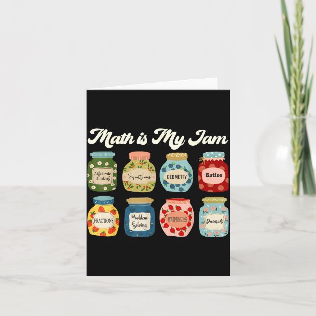 Cartão Math Is My Jam Teacher Shirt Stem Student Clroom  (Frente)