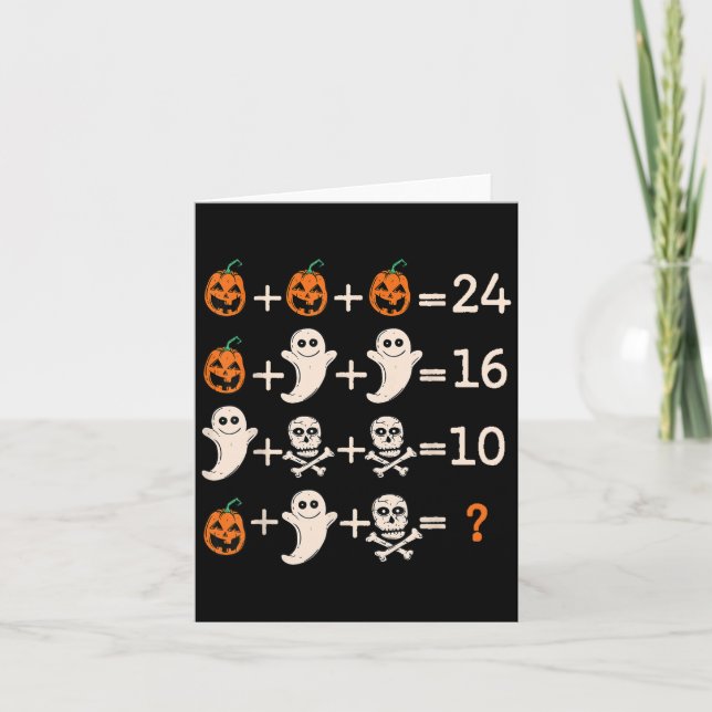 Cartão Math Teacher Halloween Algebra Operation Mathemati (Frente)