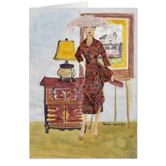 Cartão MatisseFashion Oriental Tecido Watercolor (Frente)