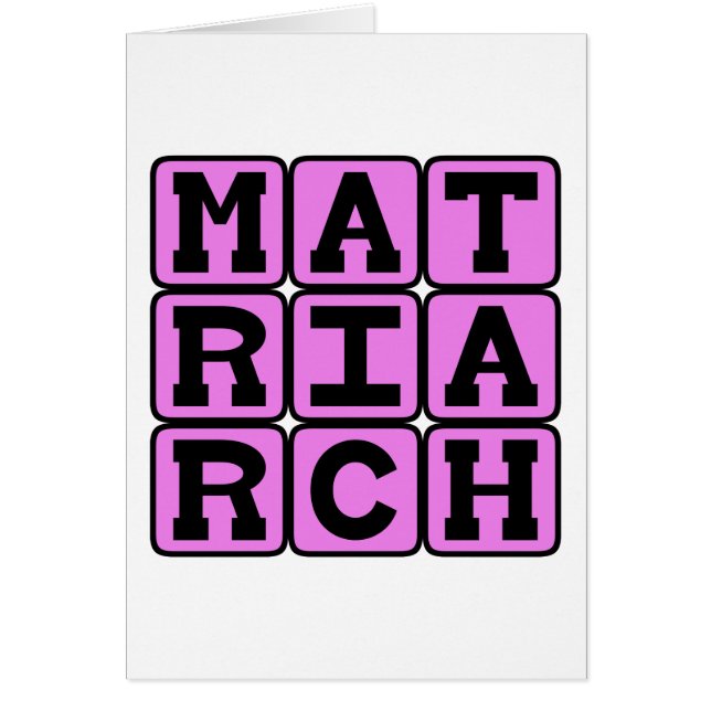 Cartão Matriarca, Mãe da Família (Frente)