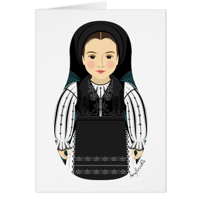 Cartão Matryoshka romeno (Frente)