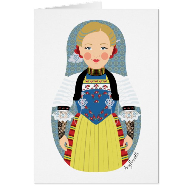 Cartão Matryoshka suíço (Frente)