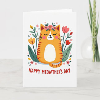 Cartão Matte Orange Kitty Love Card