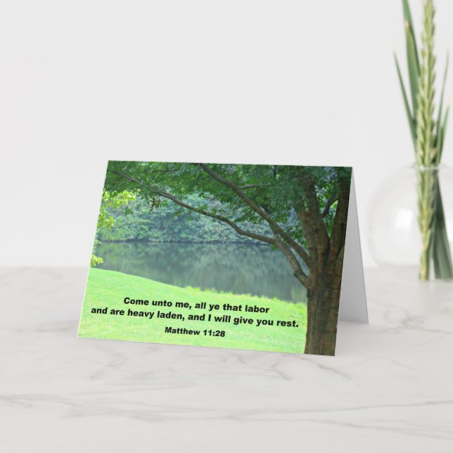 Cartão Matthew 11:28 (Frente)