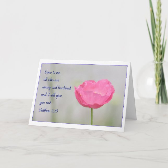 Cartão Matthew 11:28 Greeting Card (Frente)