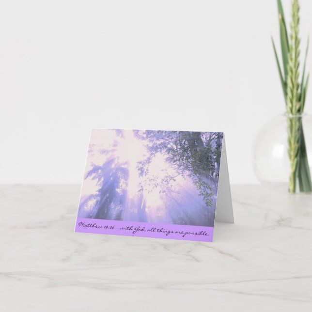Cartão Matthew 19:26 (Frente)