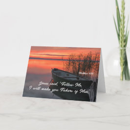 Cartão Matthew 4:19 Fishers of Men Christian Bíblia Verse