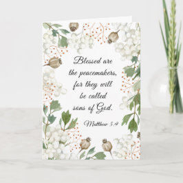 Cartão Matthew 5 9 Bendito é a Bíblia dos Peacemakers.