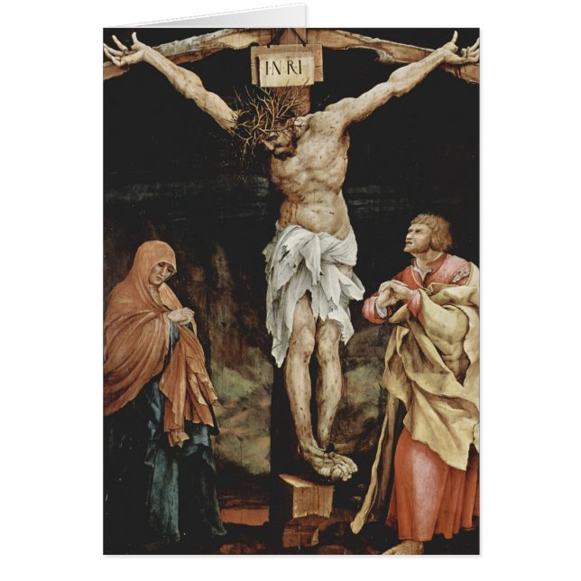 Cartão Matthias Grünewald- a crucificação (Frente)