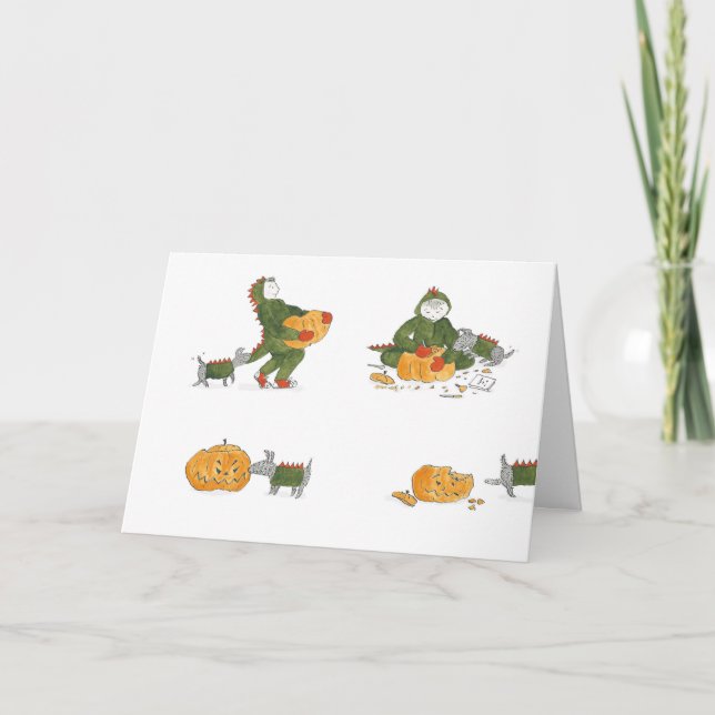 Cartão Matty e Ty Halloween (Frente)