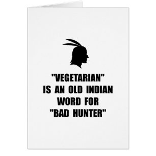Cartão Mau do vegetariano