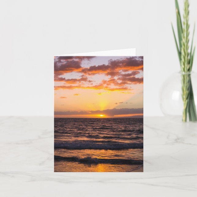 Cartão Maui Sunset Notecard (Frente)